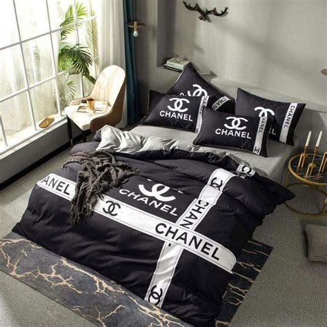 chanel logo bed set|Chanel bedding set wholesale.